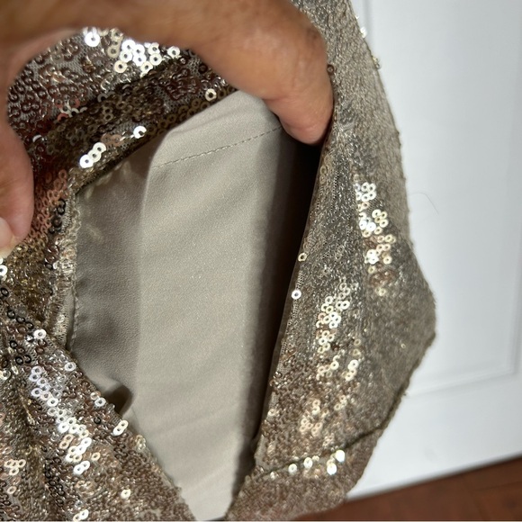 💎Joe Fresh Gold Sequinned skirt medium - Picture 3 of 4